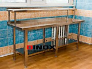 Стол с полкой-надстройкой нержавеющий